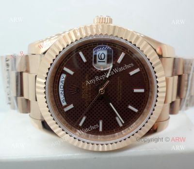 Best Replica Rolex Day Date Rose Gold Presidential Watch 40mm